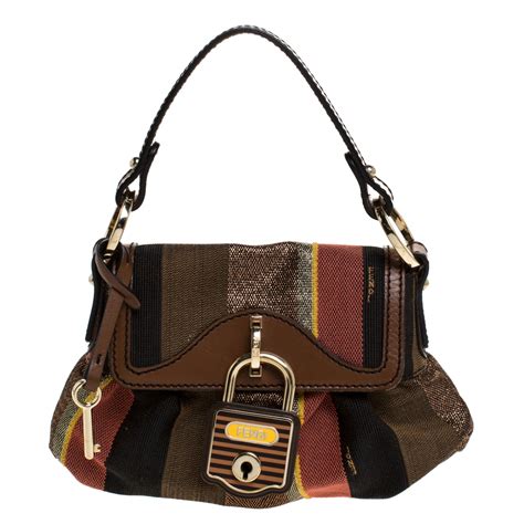 fendi striped purse vintage|pre owned fendi.